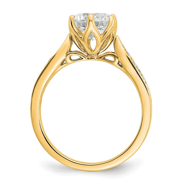 Buy Exclusive 14K Gold Semi-Mount Engagement Ring for 1.5 Carat Center-2