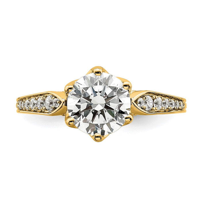 Buy Exclusive 14K Gold Semi-Mount Engagement Ring for 1.5 Carat Center-4