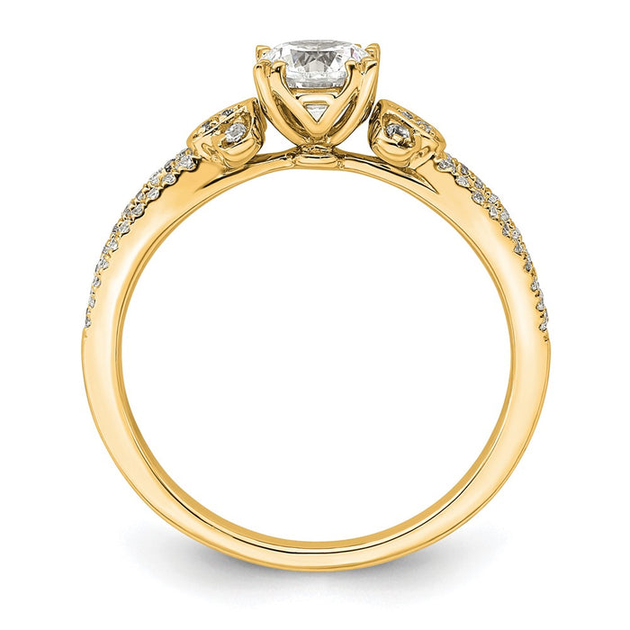 Buy Stylish 14K Gold Split Shank Engagement Ring for 1/2 Carat Stone-2