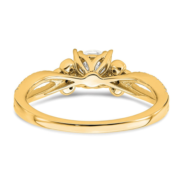Buy Stylish 14K Gold Split Shank Engagement Ring for 1/2 Carat Stone-5