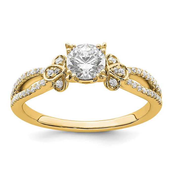 Buy Stylish 14K Gold Split Shank Engagement Ring for 1/2 Carat Stone-1