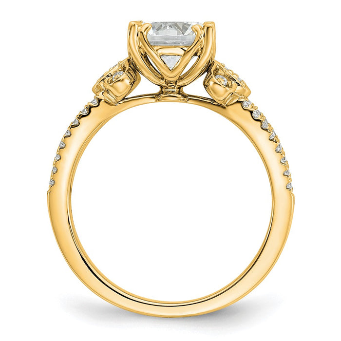 Buy Stylish 14K Gold Split Shank Engagement Ring, 1.5 Carat Center Stone-2