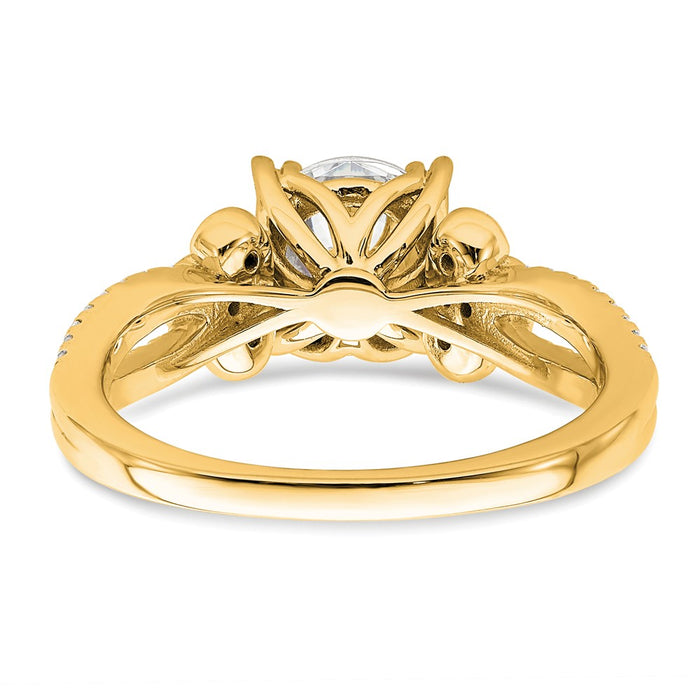 Buy Stylish 14K Gold Split Shank Engagement Ring, 1.5 Carat Center Stone-5