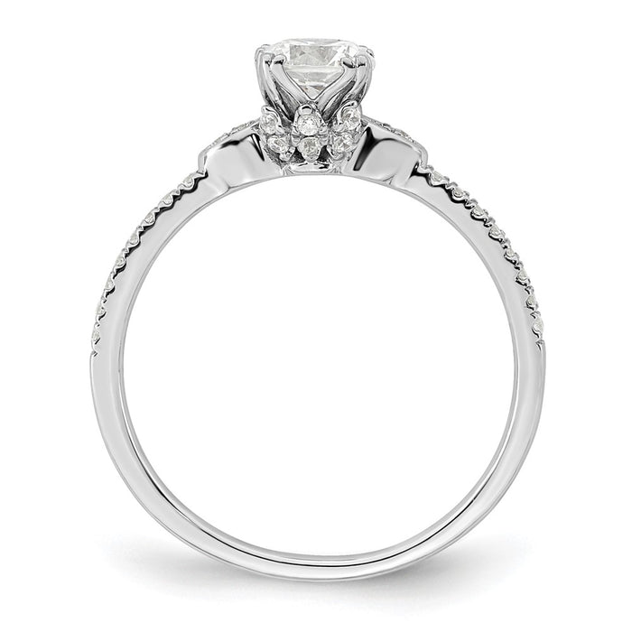 Buy Stylish 14K White Gold Semi-Mount Engagement Ring for 1/2 Carat Center-2