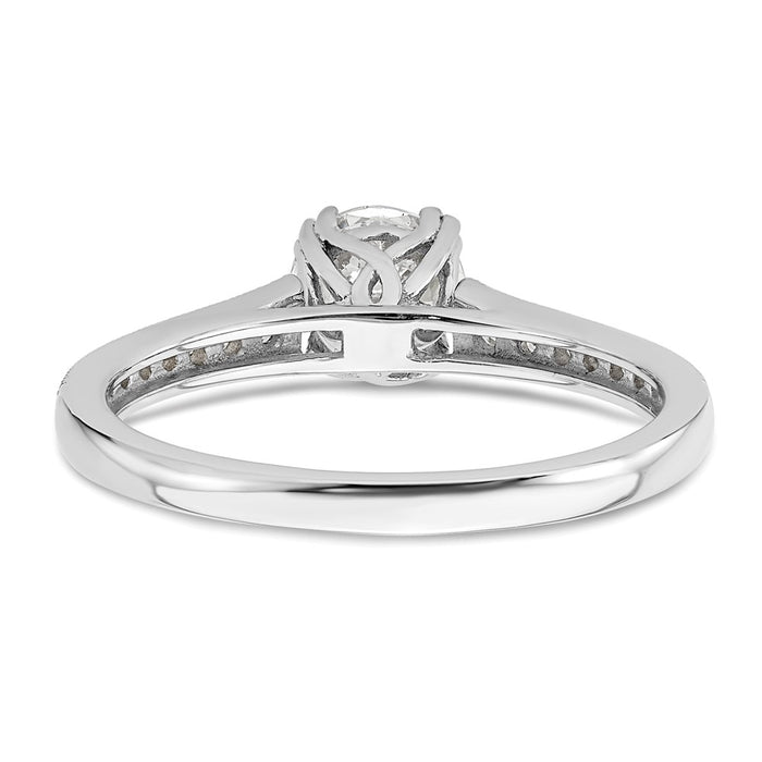Buy 14K White Gold Semi-Mount Engagement Ring for 3/4 Carat Center - Stylish!-5