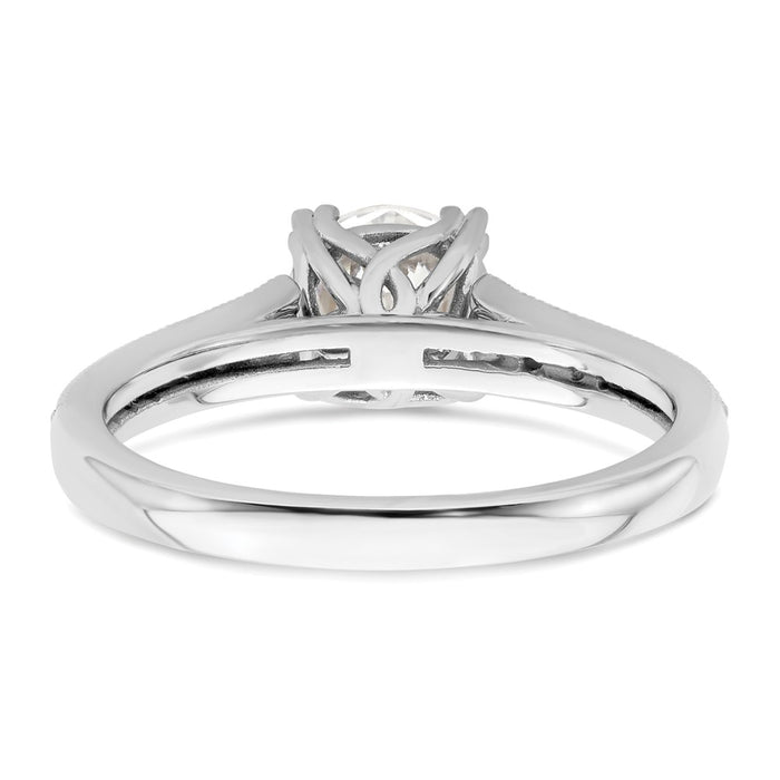 Buy 14K White Gold Semi-Mount Engagement Ring for 1 Carat Round Stone-5