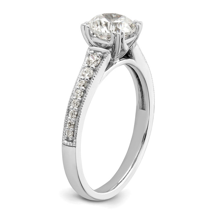 Buy 14K White Gold Semi-Mount Engagement Ring for 1 Carat Round Stone-6