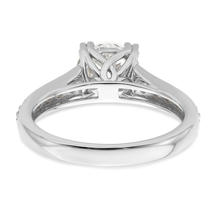 Buy 14K White Gold Semi-Mount Engagement Ring for 1.5 Carat Round Stone-5