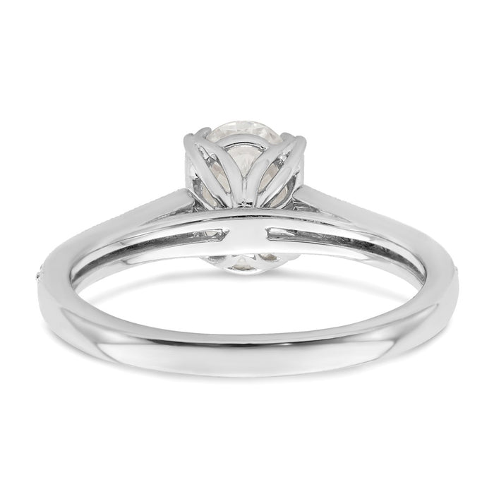 Exclusive 14K White Gold Semi-Mount Engagement Ring for 1 Carat Oval Center-5