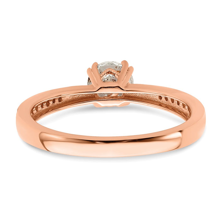 Buy Exclusive 14K Rose Gold Semi-Mount Engagement Ring for 1/2 Carat Center-5