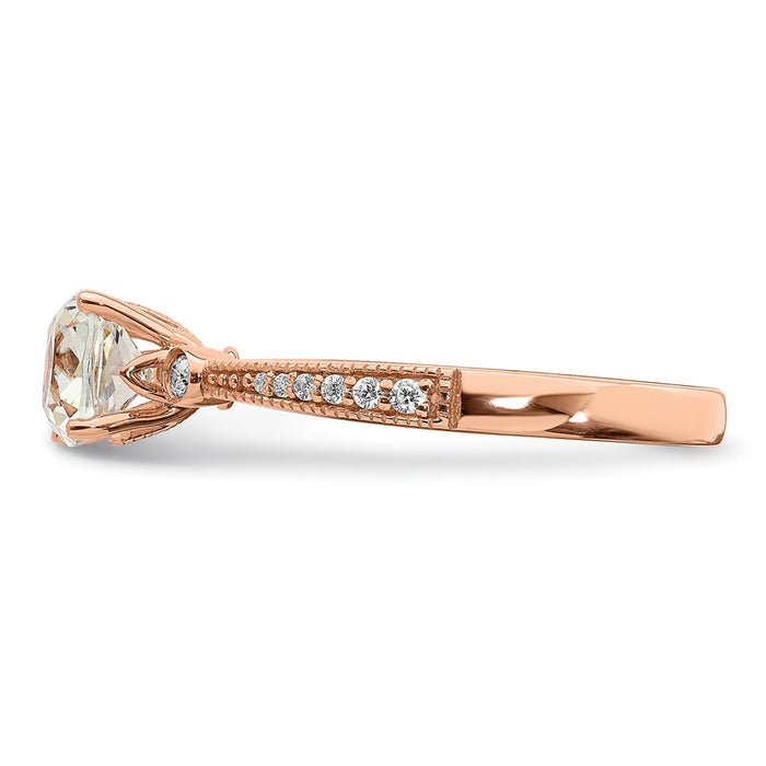 Buy Exclusive 14K Rose Gold Semi-Mount Engagement Ring for 1 Carat Stone-3