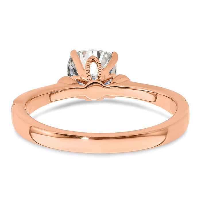 Buy Exclusive 14K Rose Gold Semi-Mount Engagement Ring for 1 Carat Stone-5