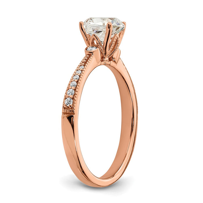 Buy Exclusive 14K Rose Gold Semi-Mount Engagement Ring for 1 Carat Stone-6
