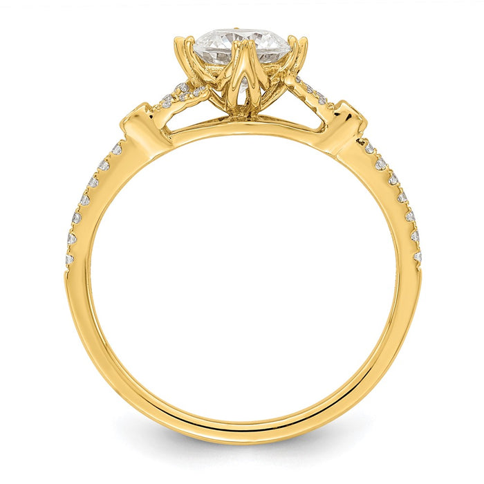 Buy Exclusive 14K Gold Semi-Mount Engagement Ring for 3/4 Carat Center-2