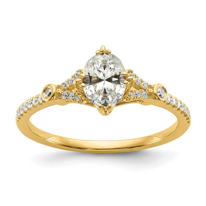 Buy 14K Gold Semi-Mount Engagement Ring for 1 Carat Oval - Stylish Value!-1