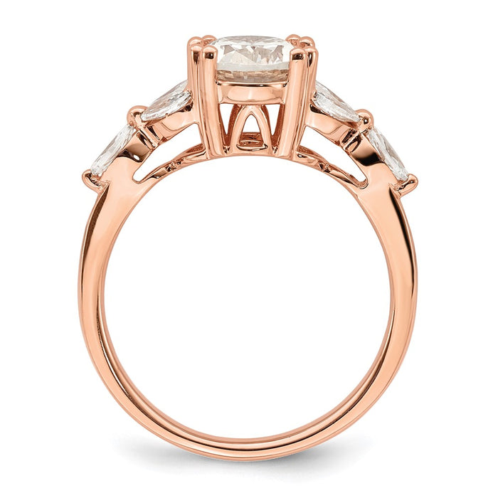 Buy Exclusive 14K Rose Gold Engagement Ring Semi-Mount for 1.5 Carat Oval-2