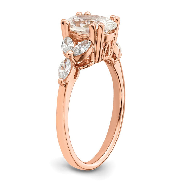 Buy Exclusive 14K Rose Gold Engagement Ring Semi-Mount for 1.5 Carat Oval-6