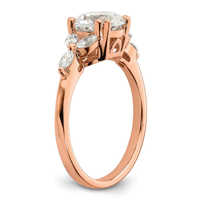 Buy 14K Rose Gold Semi-Mount Engagement Ring, 1.5 Carat Stylish Design-6
