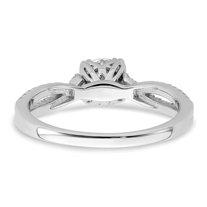 Exclusive 14K White Gold Criss-Cross Engagement Ring | 1/5 Carat Diamonds, 3/4 Carat Setting-5