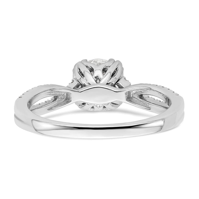 Buy Exclusive 14K White Gold Criss-Cross Engagement Ring Semi-Mount for 1 Carat-5