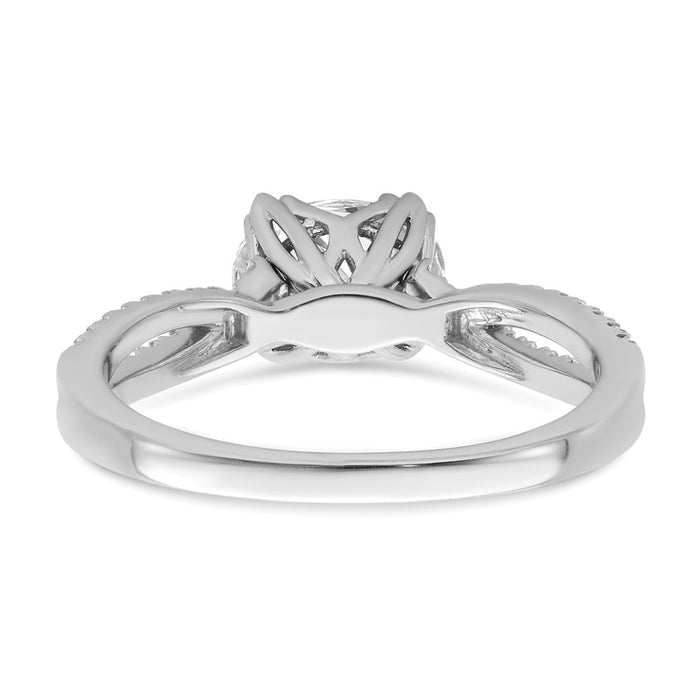 Buy Exclusive 14K White Gold Criss-Cross Engagement Ring, 1 Carat Oval Center-5