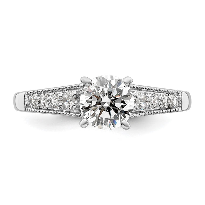 Buy Stylish 14K White Gold Semi-Mount Engagement Ring for 1 Carat Stone-4