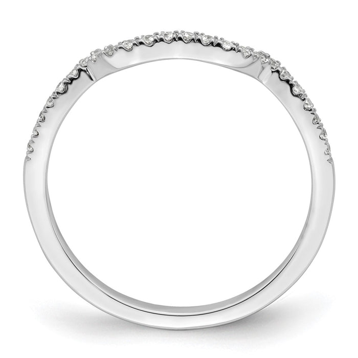 High-Quality 14K White Gold 1/8 Carat Diamond Wedding Band - Stylish Value!-2