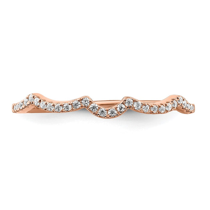 Buy Exclusive 14K Rose Gold Wedding Band with 1/15 Carat Diamond Accents-4