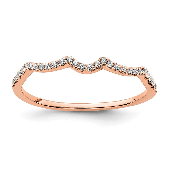 Buy Exclusive 14K Rose Gold Wedding Band with 1/15 Carat Diamond Accents-1