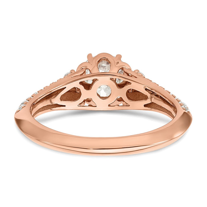High-Quality 14K Rose Gold Semi-Mount Engagement Ring for 1 Carat Stone-5