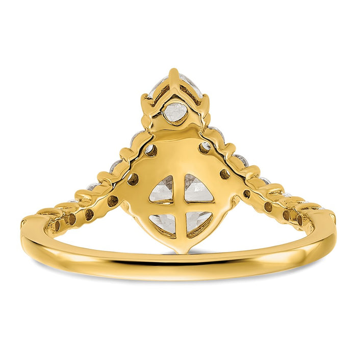 Buy Designer 14K Asymmetric Engagement Ring with 5/8 Carat Diamonds - Luxury Style!-5