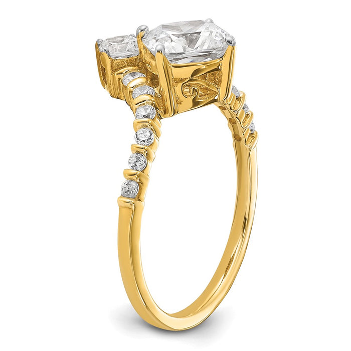 Buy Designer 14K Asymmetric Engagement Ring with 5/8 Carat Diamonds - Luxury Style!-6