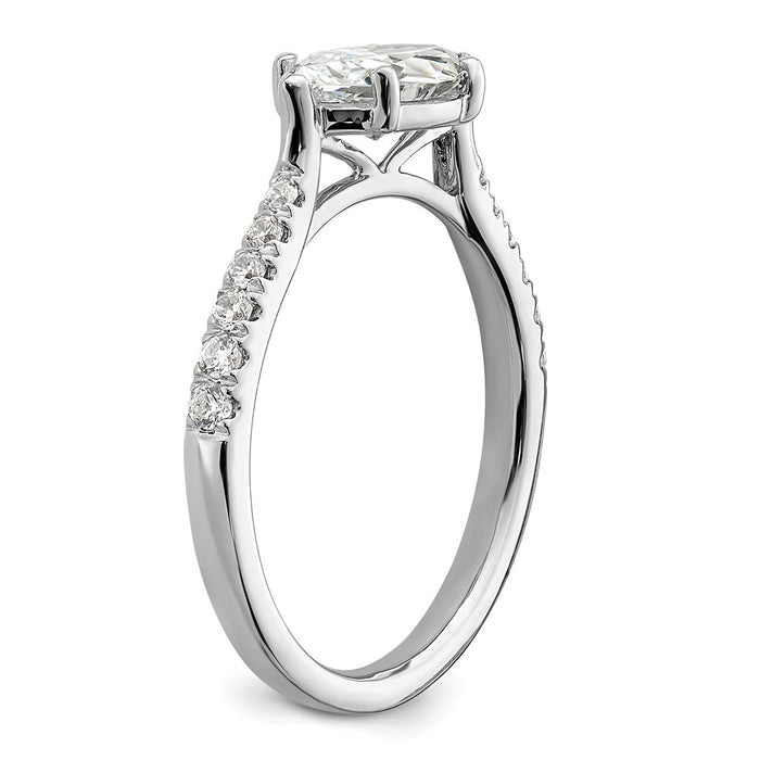 Buy High-Quality 14K White Gold East-West Engagement Ring for 1 Carat Stone-6