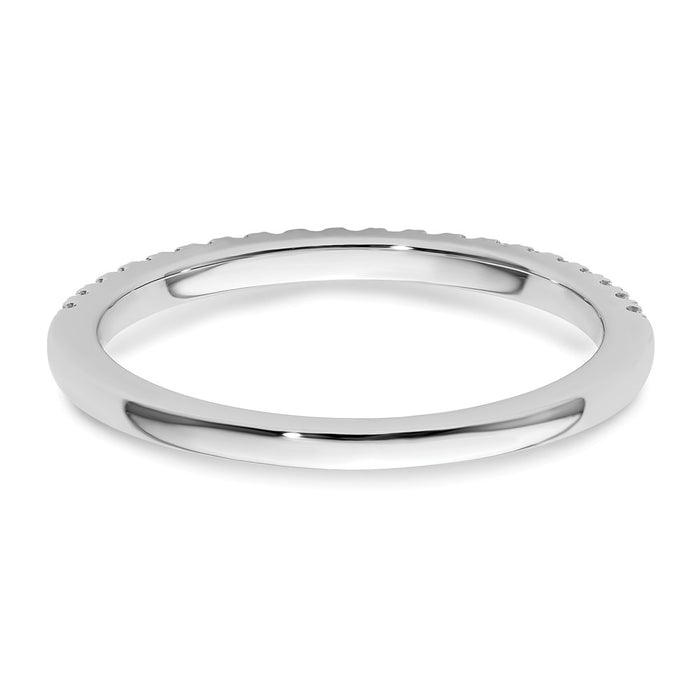 High-Quality 14K White Gold Wedding Band Set with 1/5 Carat Diamonds - Stylish Value-5