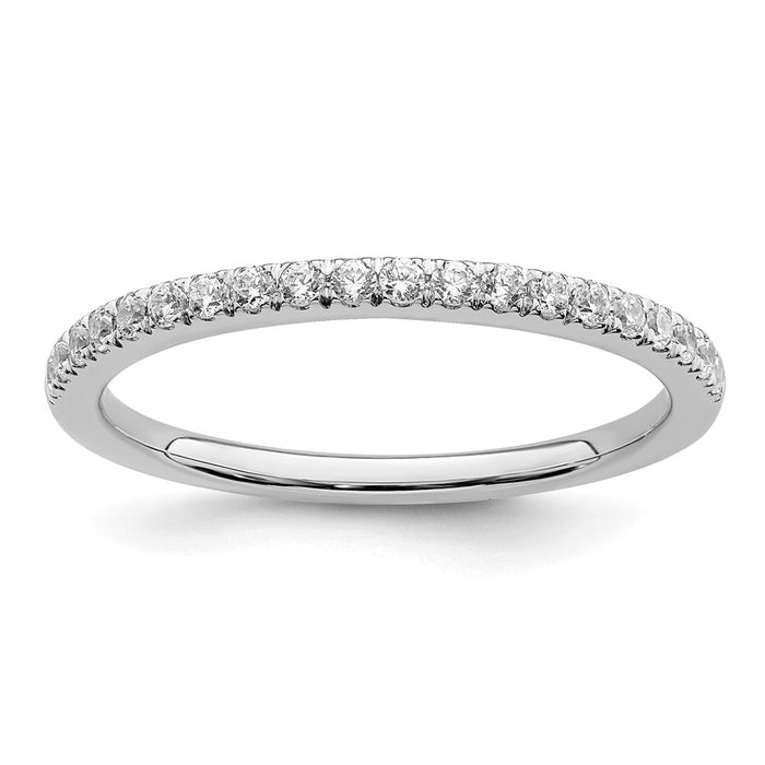High-Quality 14K White Gold Wedding Band Set with 1/5 Carat Diamonds - Stylish Value-1