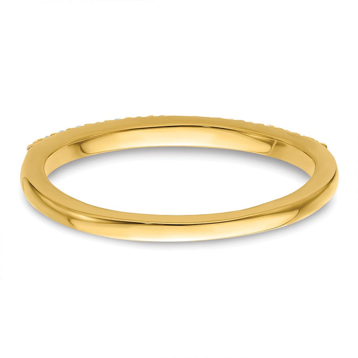 Exclusive 14K Gold Wedding Band Set with 1/6 Carat Diamonds - Stylish Value-5
