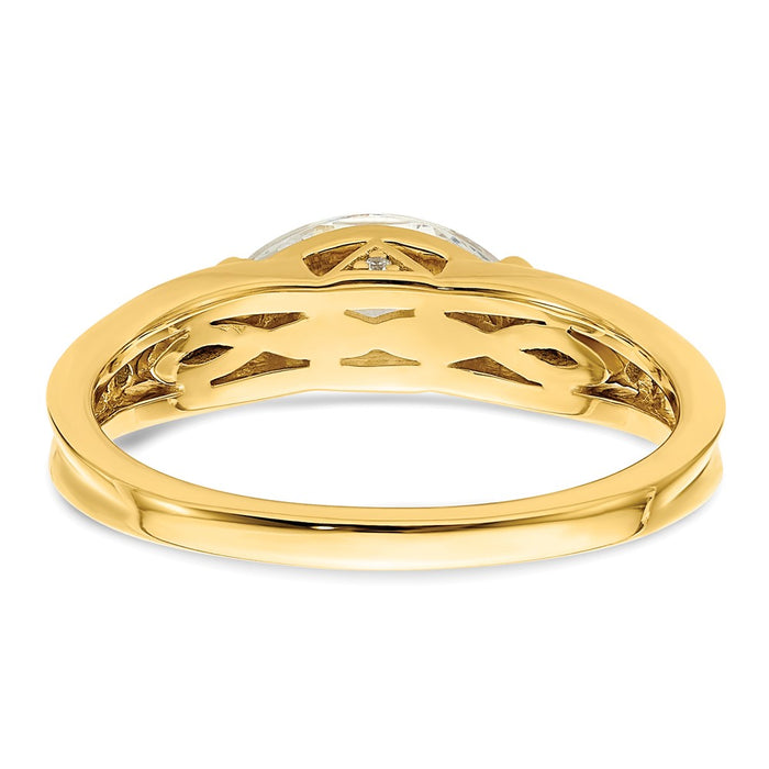 Exclusive 14K East West Semi-Mount Engagement Ring with 1/8 Carat Diamonds-5