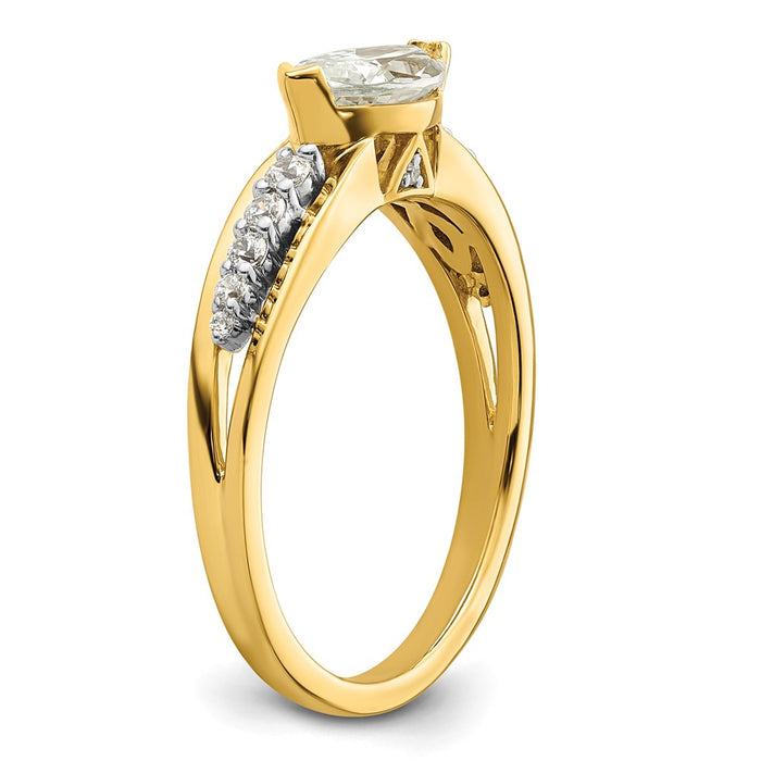 Exclusive 14K East West Semi-Mount Engagement Ring with 1/8 Carat Diamonds-6