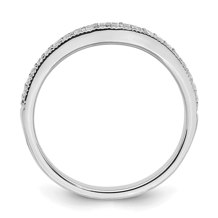 Buy Stylish 14K White Gold Diamond Wedding Band - Durable & Elegant Design-2