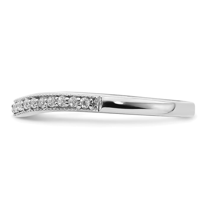 Buy Stylish 14K White Gold Diamond Wedding Band - Durable & Elegant Design-3