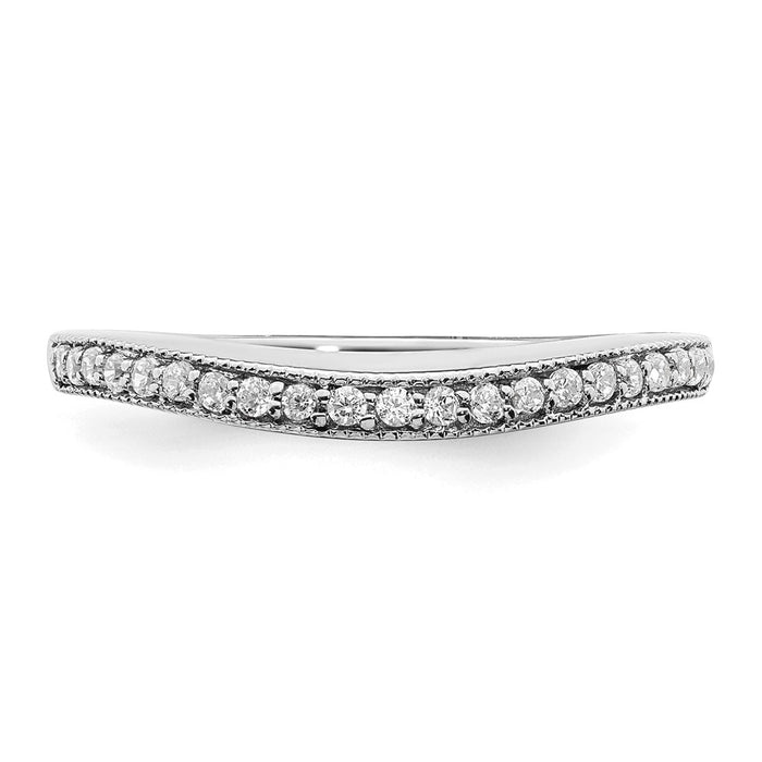 Buy Stylish 14K White Gold Diamond Wedding Band - Durable & Elegant Design-4