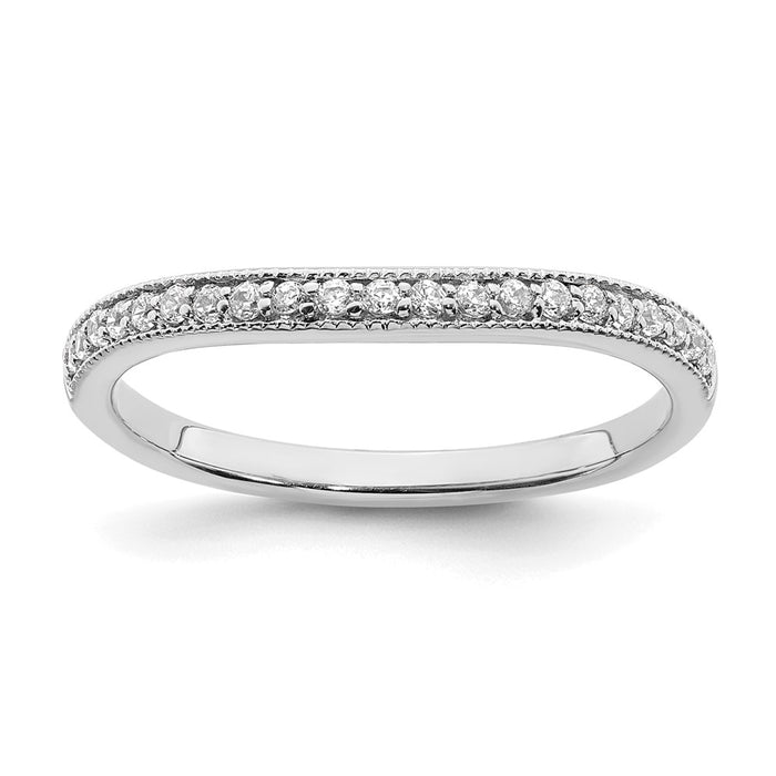 Buy Stylish 14K White Gold Diamond Wedding Band - Durable & Elegant Design-1
