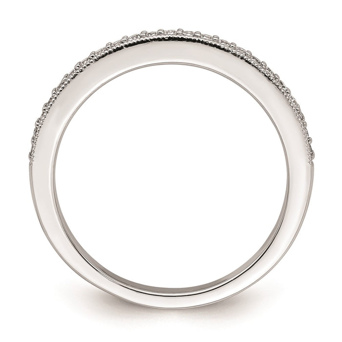 Exclusive 14K White Gold Diamond Wedding Band - 1/6 Carat, Stylish Value-2