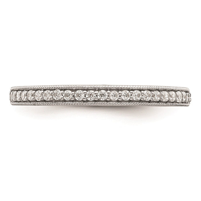 Exclusive 14K White Gold Diamond Wedding Band - 1/6 Carat, Stylish Value-4