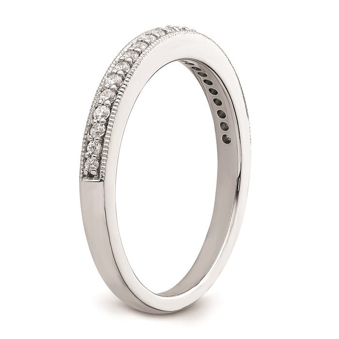 Exclusive 14K White Gold Diamond Wedding Band - 1/6 Carat, Stylish Value-6