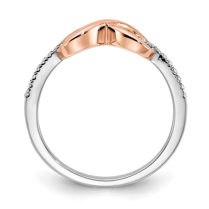 Buy Exclusive Rose Gold-Tone Sterling Silver Infinity Ring with Diamond Accents-2
