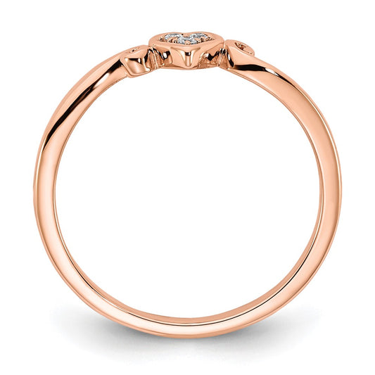 Shop Exclusive 14K Rose Gold Heart-Shaped Diamond Ring - Stylish & Affordable!