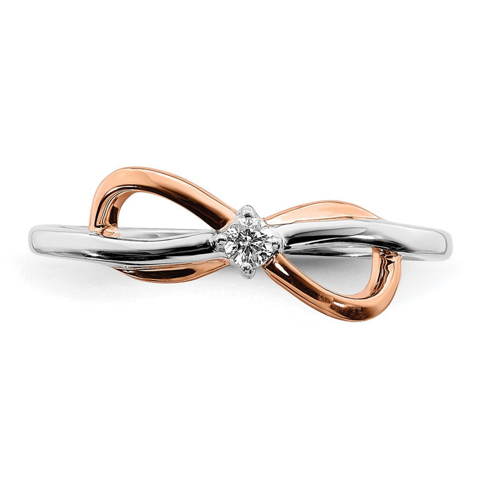 Buy Exclusive 14K Two-Tone Polished Infinity Diamond Ring | Stylish Design-4