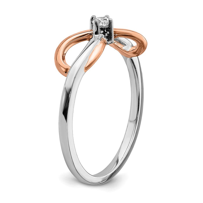 Buy Exclusive 14K Two-Tone Polished Infinity Diamond Ring | Stylish Design-6