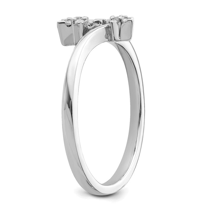 Shop Stylish 14K White Gold Bypass Diamond Star Ring - Luxury Design, Affordable Price-6